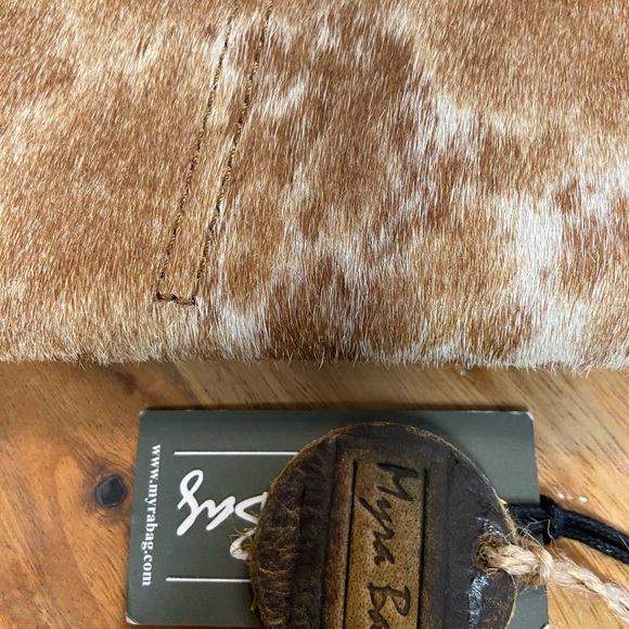 Myra Bag Tan and White Haircalf Wallet - Picture 3 of 7